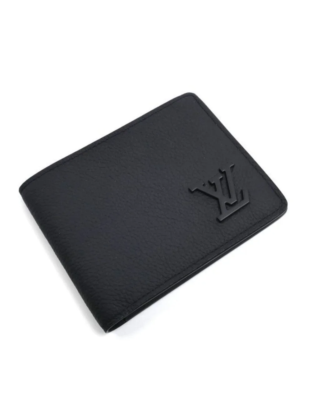 Louis Vuitton Portefeuille Multiple Bifold Wallet Aerogram Black
